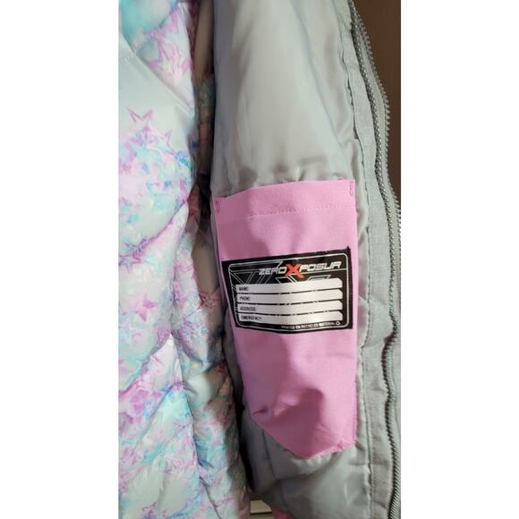 Girls ZeroXposur Pink Gray Heavyweight Waterproof Winter 3 In 1 Coat Sz L 14/16 - Picture 8 of 11